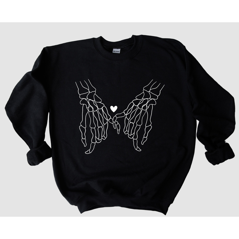 Skellie Pinky Promise Heart Valentines Gift Sweatshirt